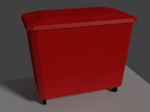 littre container low poly Modello 3D
