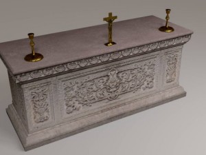 altar  low poly Modello 3D