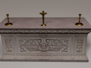 altar  low poly 3Dモデル
