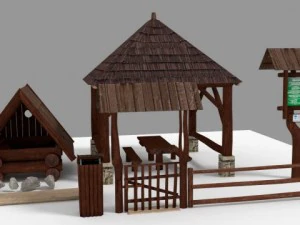 arbor at river spring 3D Model