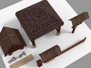 arbor at river spring 3Dモデル