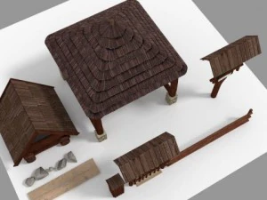 arbor at river spring 3D Model
