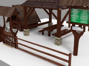 arbor at river spring 3Dモデル