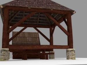 arbor at river spring 3Dモデル