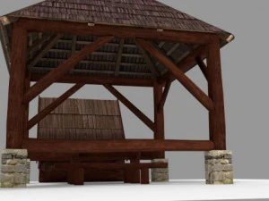 arbor at river spring 3D Model