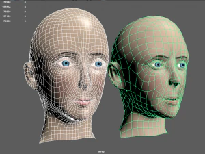 cabe&ccedil;a de menina Modelo 3D