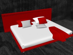 modern bed Modelo 3D