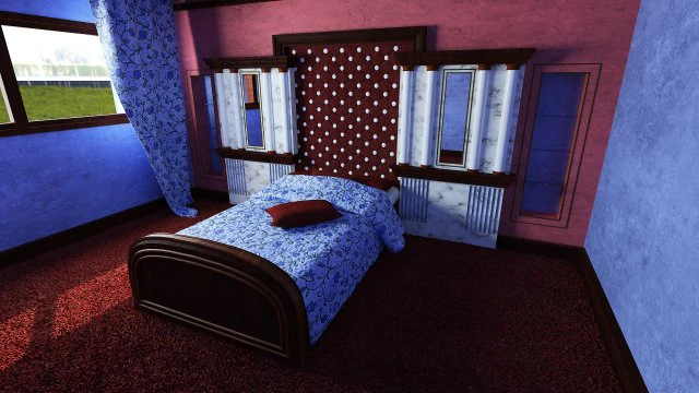 침대 3D 모델 .c4d .max .obj .3ds .fbx .stl .blend