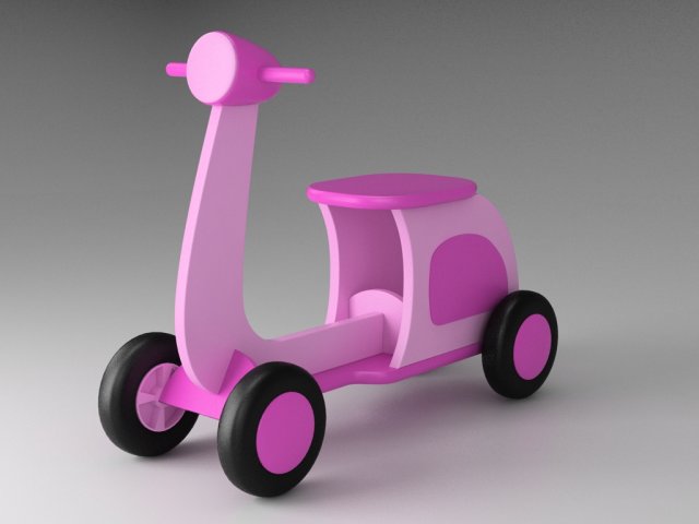 toy scooter 3D 模型 .c4d .max .obj .3ds .fbx .stl .blend 