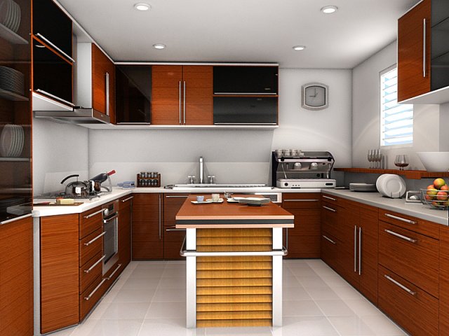kitchen 3D Model .c4d .max .obj .3ds .fbx .stl .blend 