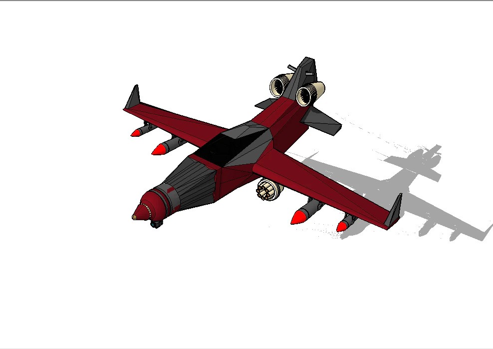 fantasy jet 3D Model .c4d .max .obj .3ds .fbx .stl .blend 