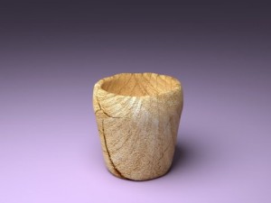 a wooden cup Model 3D
