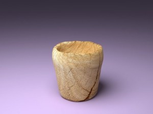 a wooden cup 3D 模型