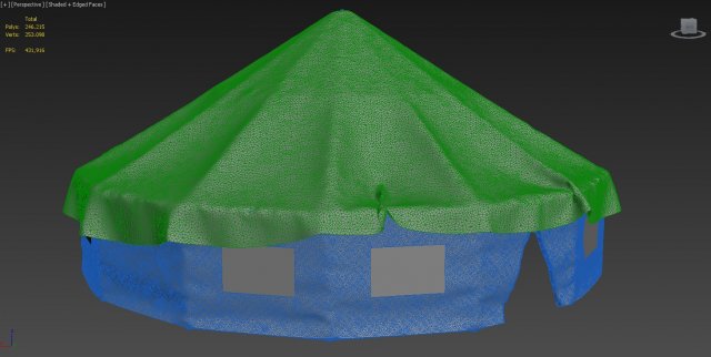 high poly tent model 3D-Modell .c4d .max .obj .3ds .fbx .stl .blend 