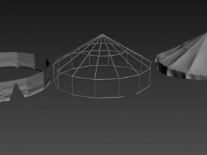 high poly tent model 3D-Modell