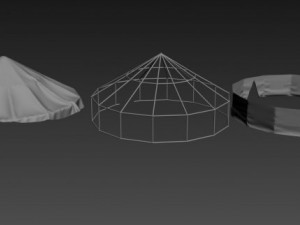 high poly tent model 3D-Modell