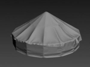 high poly tent model 3D-Modell