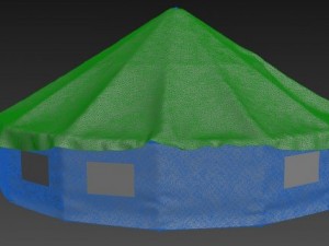 high poly tent model 3D-Modell