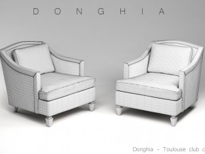 donghia toulouse club chair Modello 3D