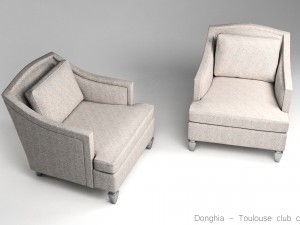 donghia toulouse club chair Modello 3D