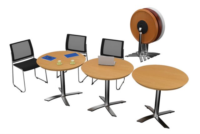 fliptop round office table 3D-Modell .c4d .max .obj .3ds .fbx .stl .blend 