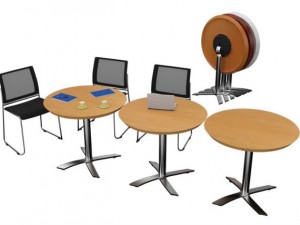 fliptop round office table 3D Model