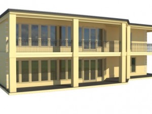 generic estate house with garage 3D Modell