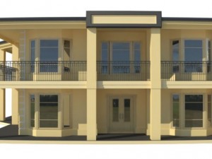 generic estate house with garage 3D Modell