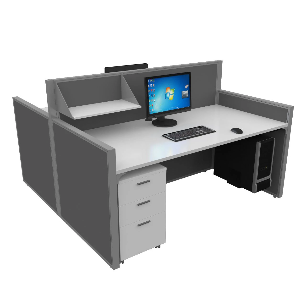 office desk unit 01 3D Model .c4d .max .obj .3ds .fbx .stl .blend 