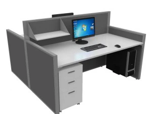 office desk unit 01 3D Model