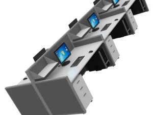 office desk unit 01 3D Model