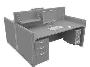 office desk unit 01 3D Model
