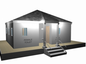 Male and female toilet Modèle 3D