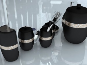 set of bathroom accessories martha Model 3D