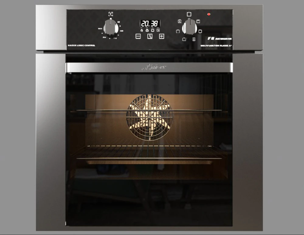 electric oven kaiser eh 6321 3D Model .c4d .max .obj .3ds .fbx .stl .blend