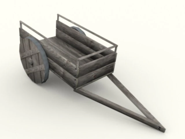 old cart 3D Model .c4d .max .obj .3ds .fbx .stl .blend 