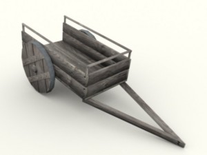 old cart 3D Модель
