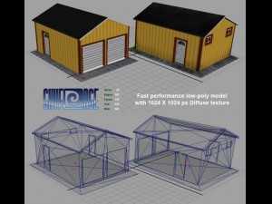 house 28 twin garage Modello 3D