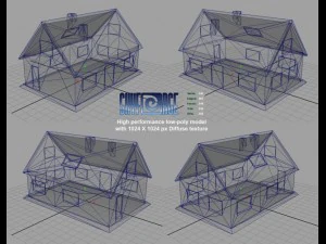 house 04 living house 3D Model