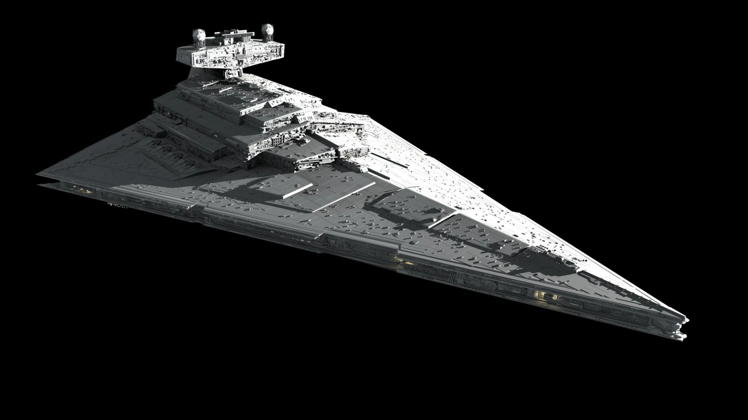 imperial star destroyer 3D Model .c4d .max .obj .3ds .fbx .stl .blend 