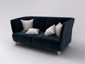 Sztruksowa sofa model 3D Model 3D