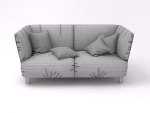 3d model sofa corduroy Model 3D