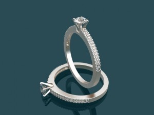 solitaire ring 3D-Modell