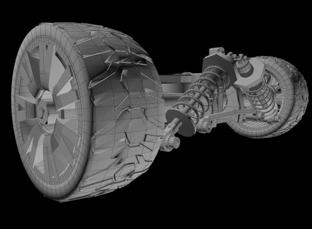 back tire place 3D Model .c4d .max .obj .3ds .fbx .stl .blend 