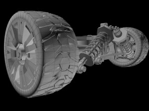 back tire place Modello 3D