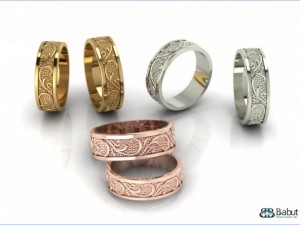 rings engagement 3d print model Model 3D