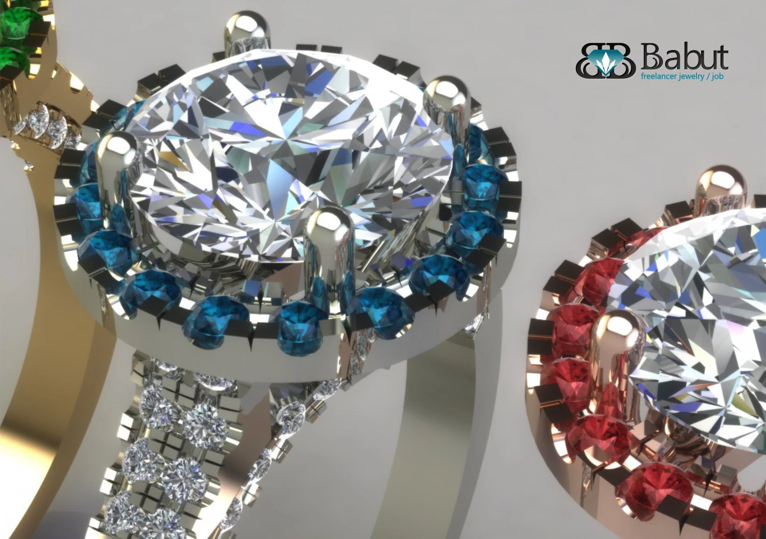 rings 3d print model 3D Model .c4d .max .obj .3ds .fbx .stl .blend 