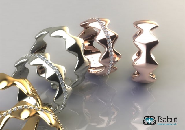 marriage rings 2 models 3D Model .c4d .max .obj .3ds .fbx .stl .blend