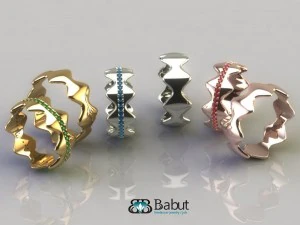 marriage rings 2 models 3D Model