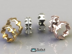 marriage rings 2 models 3D Model